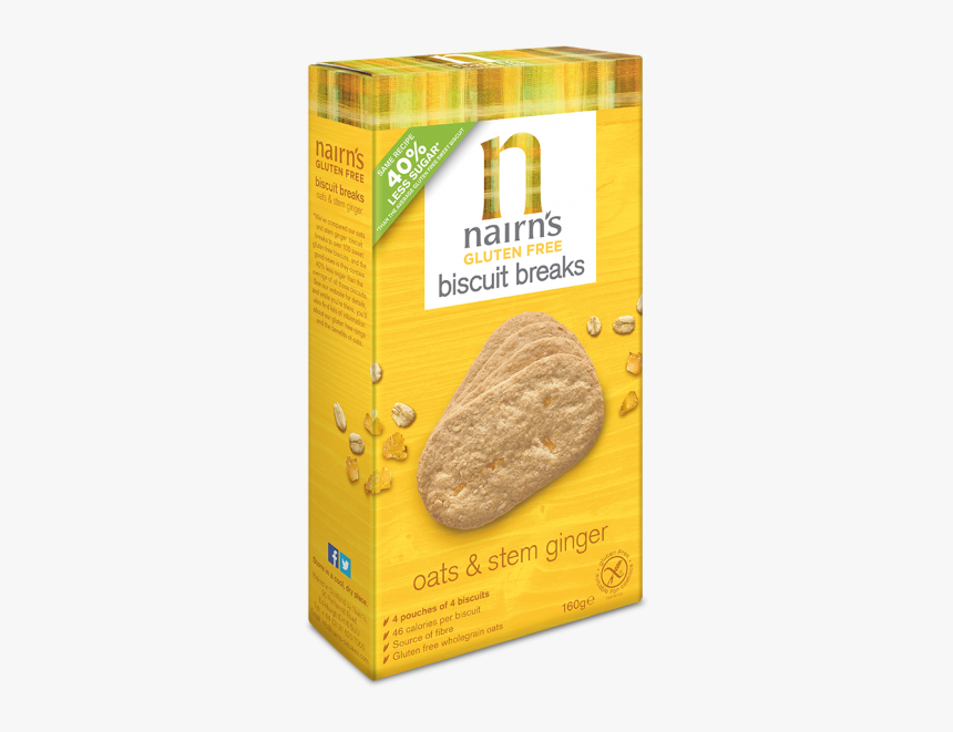 Oats & Stem Ginger - Nairn's Gluten Free Oats & Stem Ginger, HD Png Download, Free Download