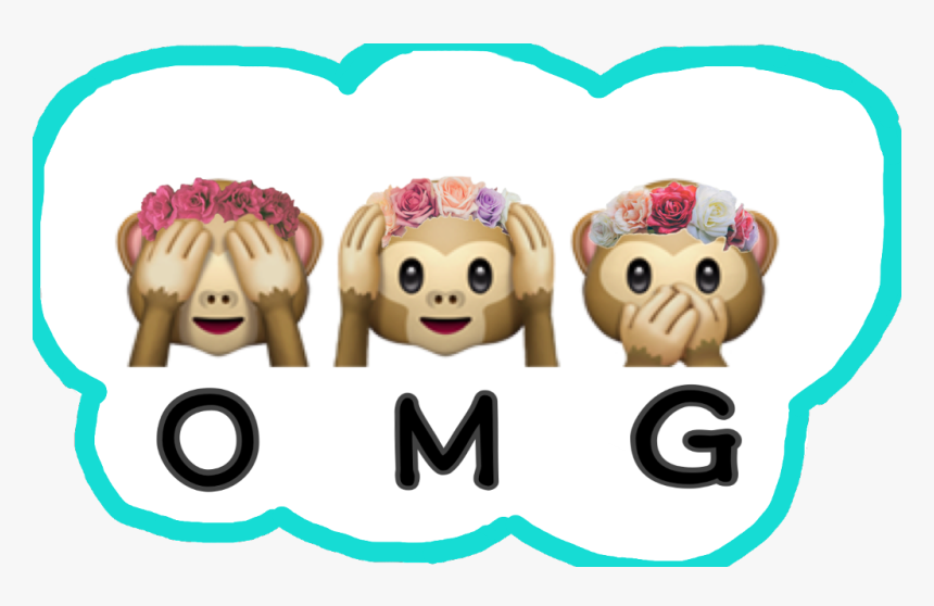#omg #ohmygod #monkey #emoji #flowercrown #monkeyemoji - Im Officially An Adult, HD Png Download, Free Download