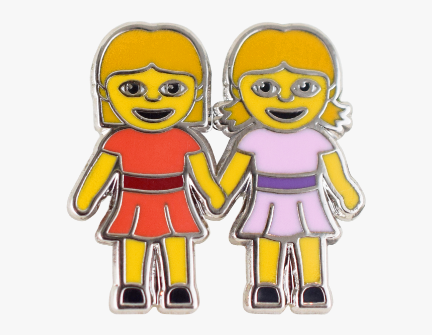 Emoji Girls Holding Hands, HD Png Download, Free Download