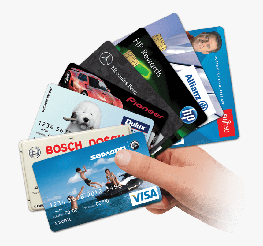 Visa Gift Card Png - Fan Of Credit Cards, Transparent Png, Free Download