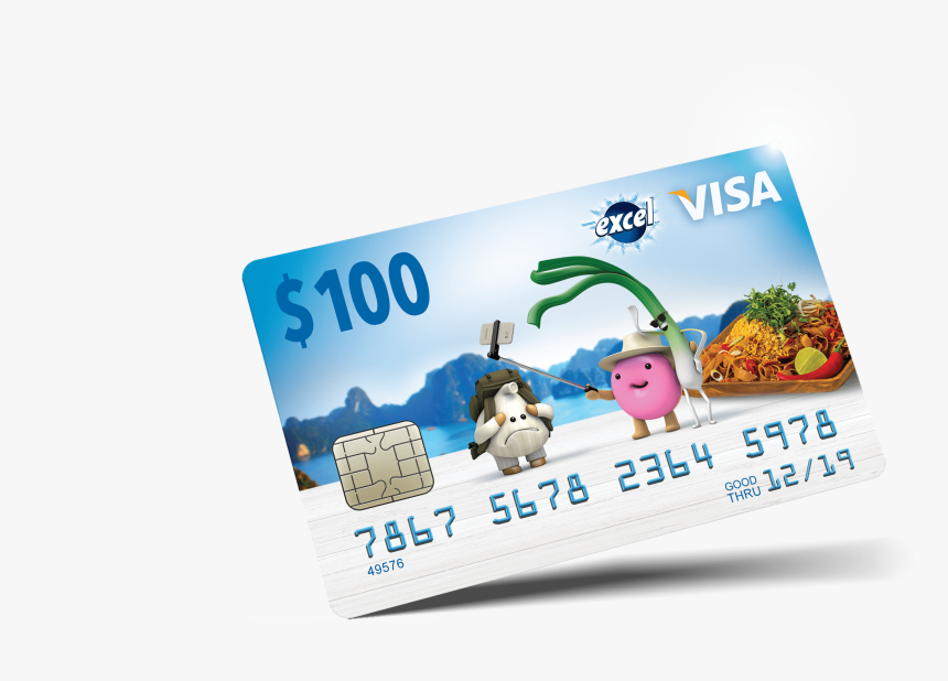 $100 Visa Gift Card - Cartoon, HD Png Download, Free Download