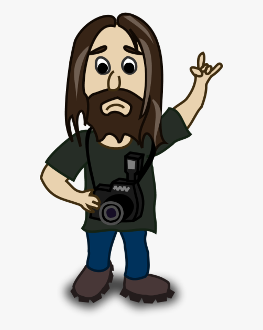 Person Cartoon Png - Man With Long Hair Clipart, Transparent Png, Free Download