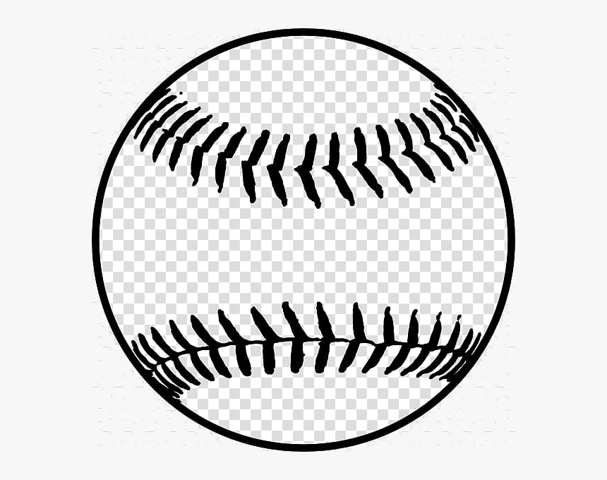 Softball Baseball Bats Batting Transparent Png - Black And White Baseball Stitches Clipart, Png Download, Free Download