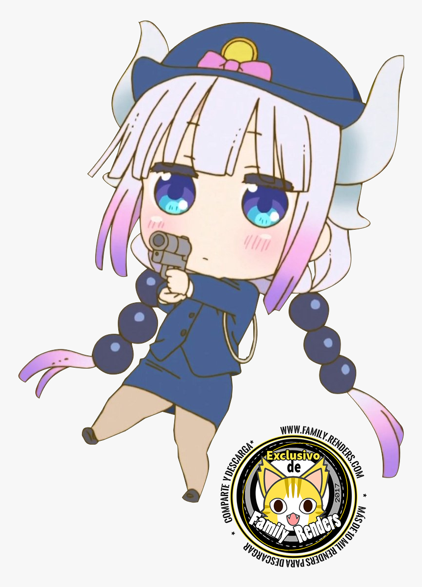 [artist] Official Scan [character] Kanna Kamui Kobayashi-san - Loli Anime Png, Transparent Png, Free Download