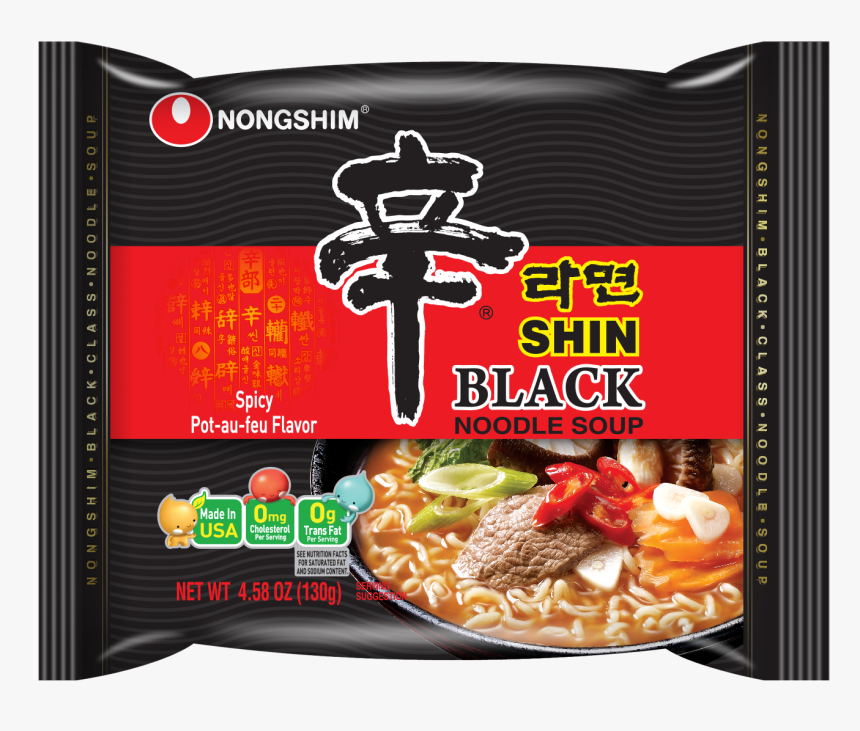 Shin Black Noodle Soup Spicy, HD Png Download, Free Download