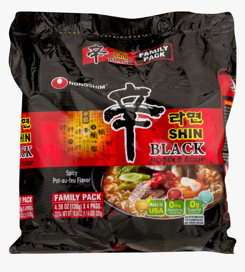 Korean Black Noodles Pack, HD Png Download, Free Download