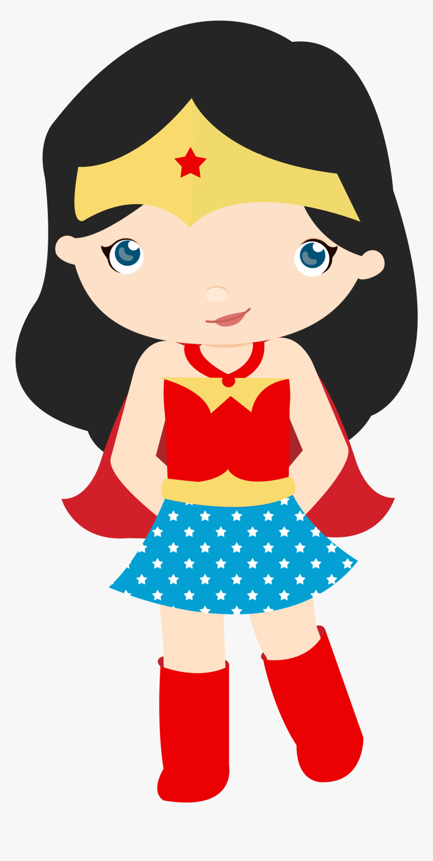 Kids Costume Party Clipart - Wonder Woman Cupcake Topper, HD Png Download, Free Download