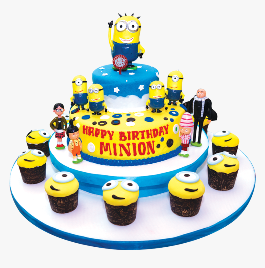 Bm 3176 Minion All Together And Cc 30 Cup Cake Minion - Domino Cake Minion, HD Png Download, Free Download
