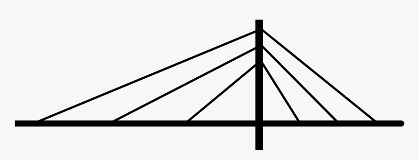 Bridge Drawing Nature For Free Download - Cable Stayed Bridge Drawing, HD Png Download, Free Download