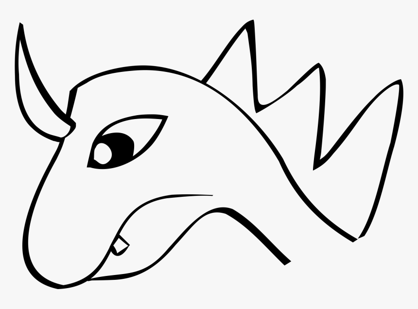 Dragon Head Clip Arts - Easy Dragon Face Drawing, HD Png Download - kindpng