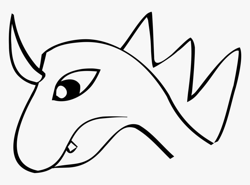 Dragon Head Clip Arts - Easy Dragon Face Drawing, HD Png Download, Free Download