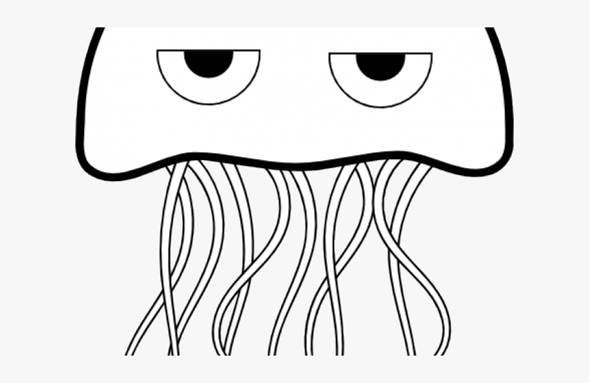 Cartoon Jellyfish Pictures - Outlines Of Cartoon Animals, HD Png Download, Free Download