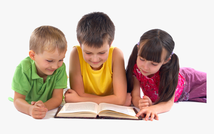 Child Reading Png - Children Reading A Book, Transparent Png, Free Download