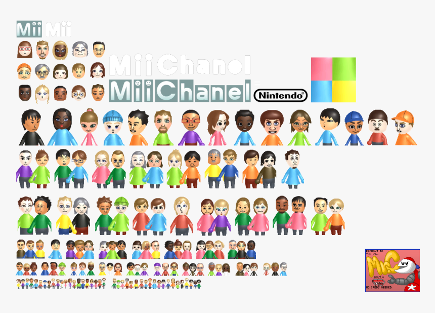 Transparent Mii Png - Wii Menu Mii Channel, Png Download, Free Download
