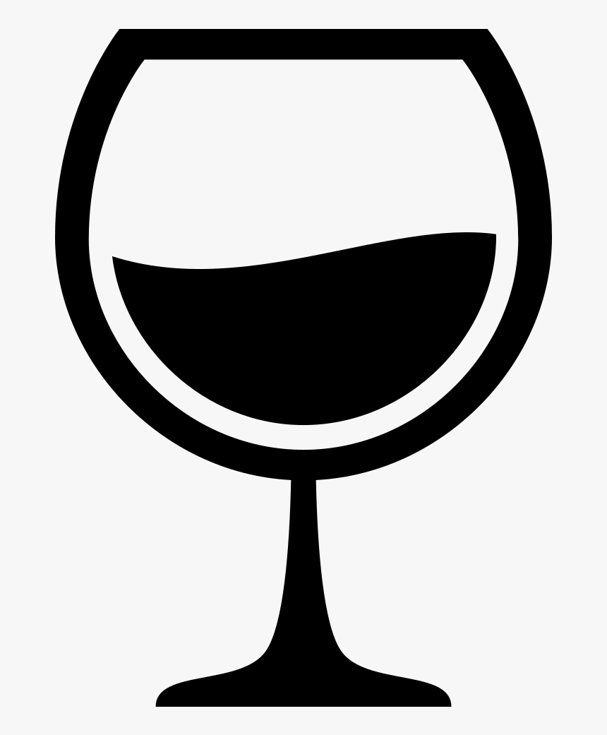 Emojione Bw 1f377 - Wine Glass Emoji Black And White, HD Png Download, Free Download