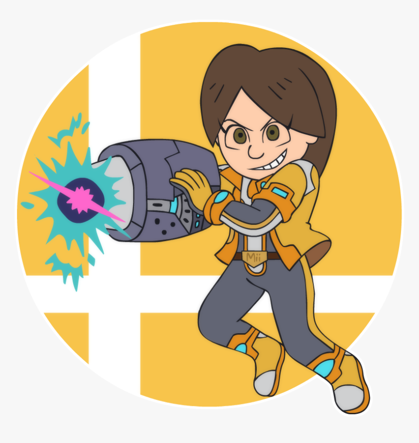 Smash 53 - Mii Gunner - Cartoon, HD Png Download, Free Download