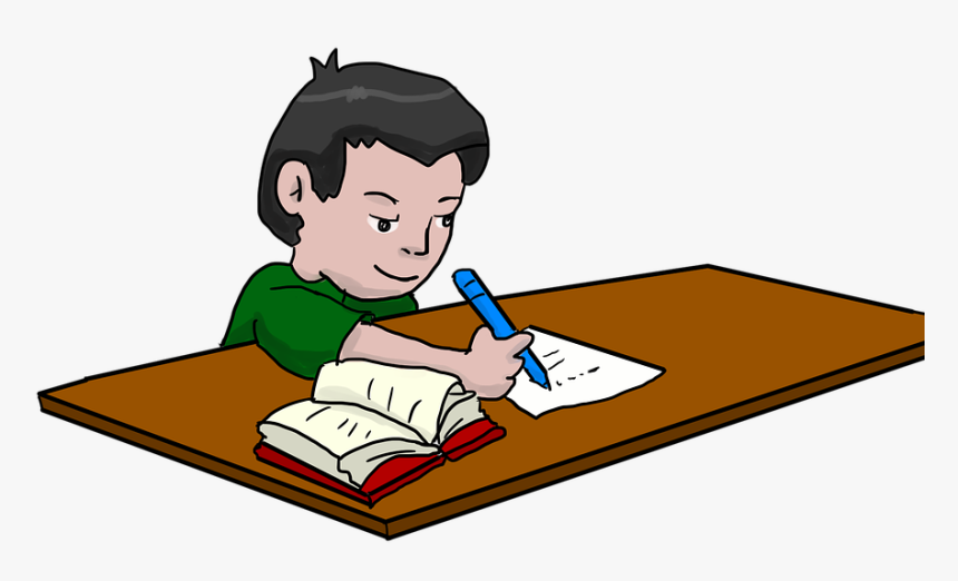 Doing Homework Clipart Child - Night Before Examination Paragraph, HD Png Download, Free Download