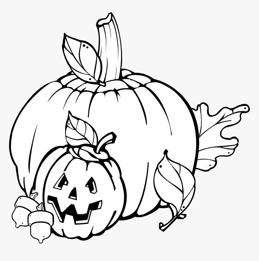 Pumpkin Clipart Black And White, HD Png Download, Free Download