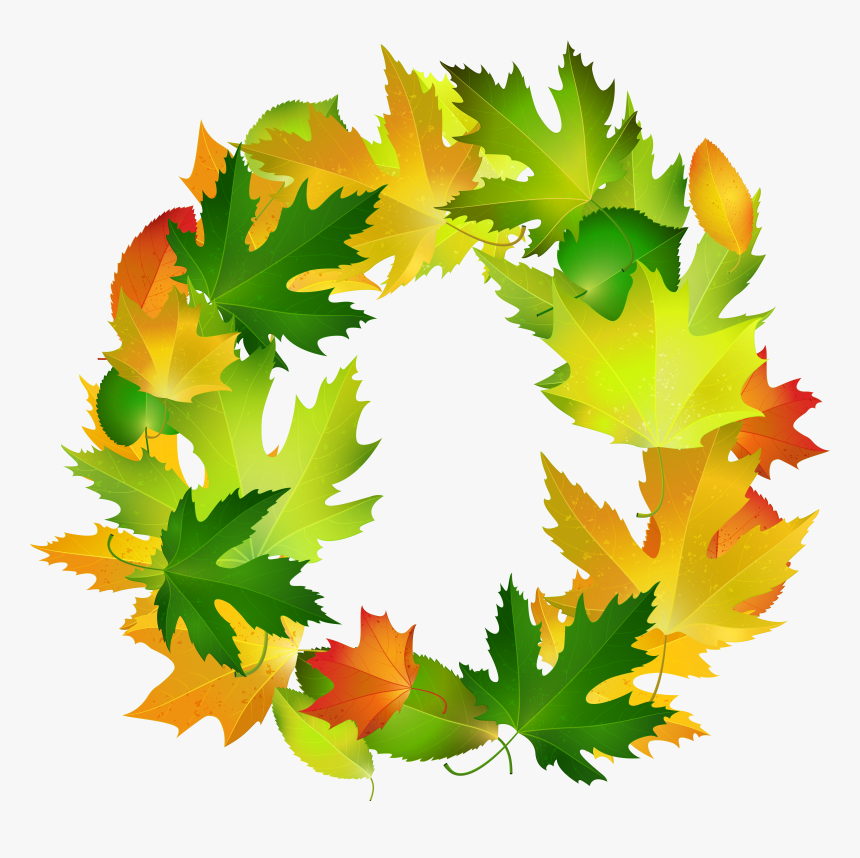 Fall Leaf Border Png - Fall Leaf Wreath Clear Background, Transparent Png, Free Download