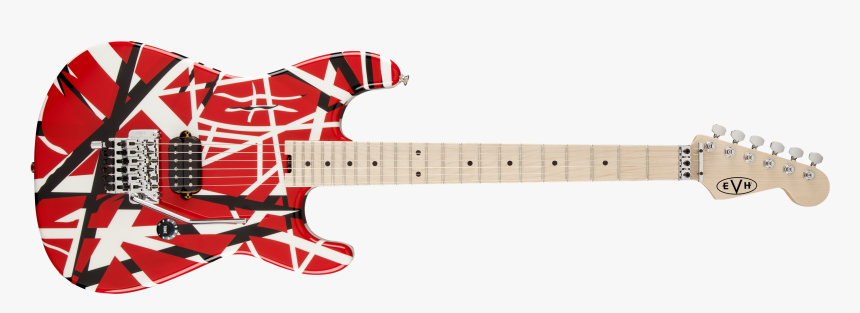 Evh® Striped Series Red With Black Stripes - Eddi Van Halen Guitar, HD Png Download, Free Download