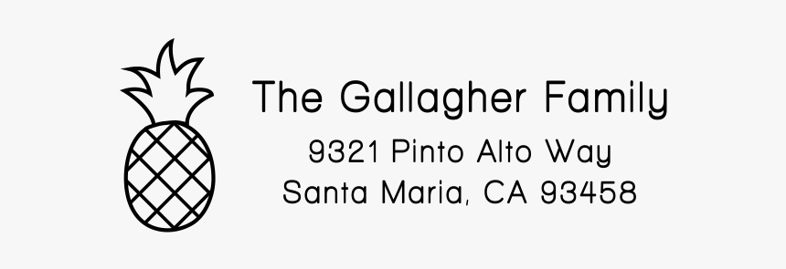 Gallagher Pineapple Address Stamp"
title="gallagher - Pineapple, HD Png Download, Free Download