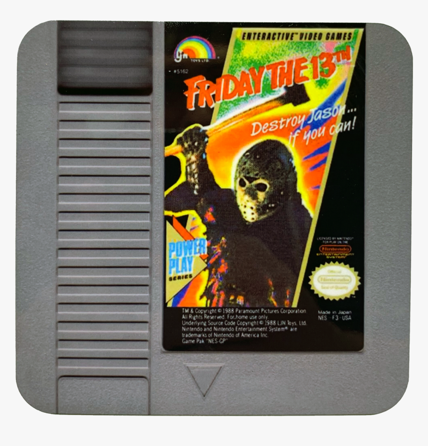 Friday The 13th Nes Drink Coaster - Friday The 13th Nes Cartridge, HD Png Download, Free Download