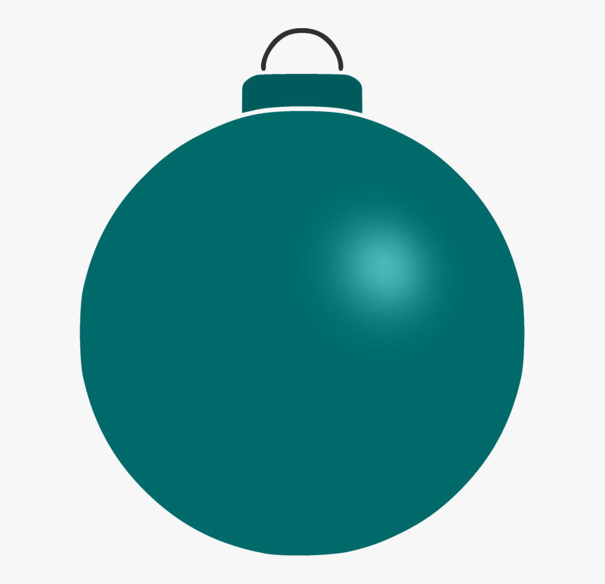 Blue,christmas Ornament,aqua - Red Christmas Bauble Clipart, HD Png Download, Free Download