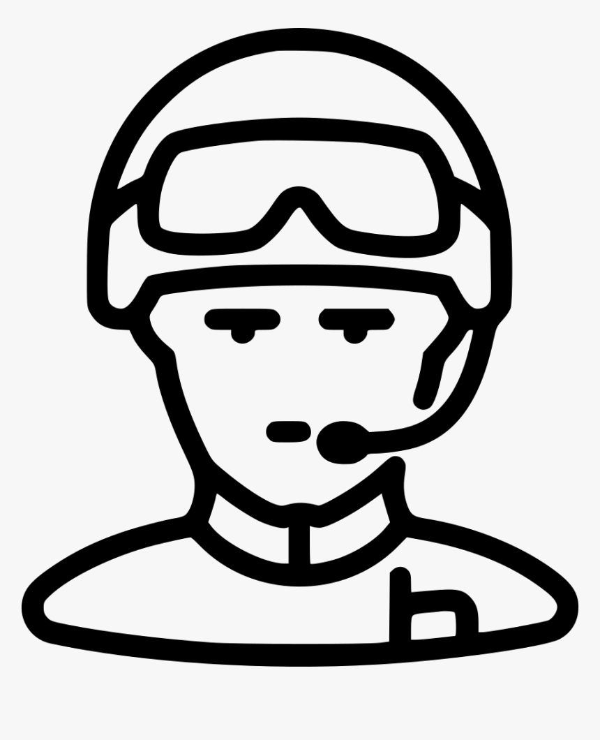 Soldier Helmet Human Avatar Glasses Radio - Avatar Face Human Icon Png, Transparent Png, Free Download