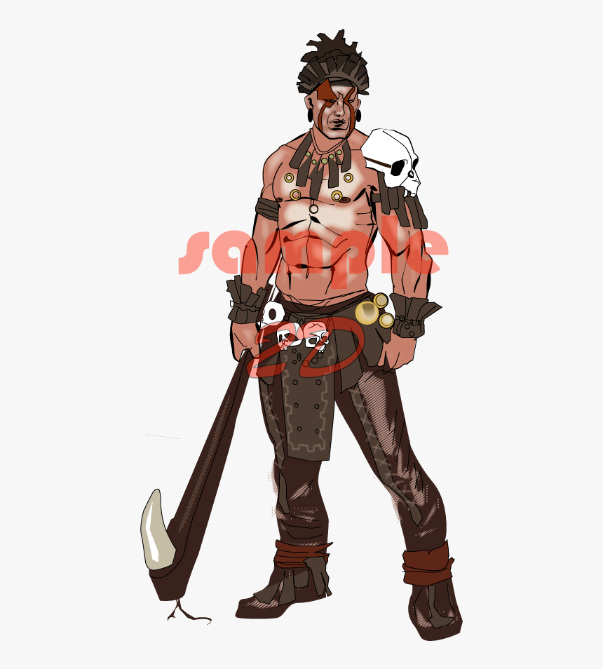 Shirtless Warrior Art Concept, HD Png Download, Free Download