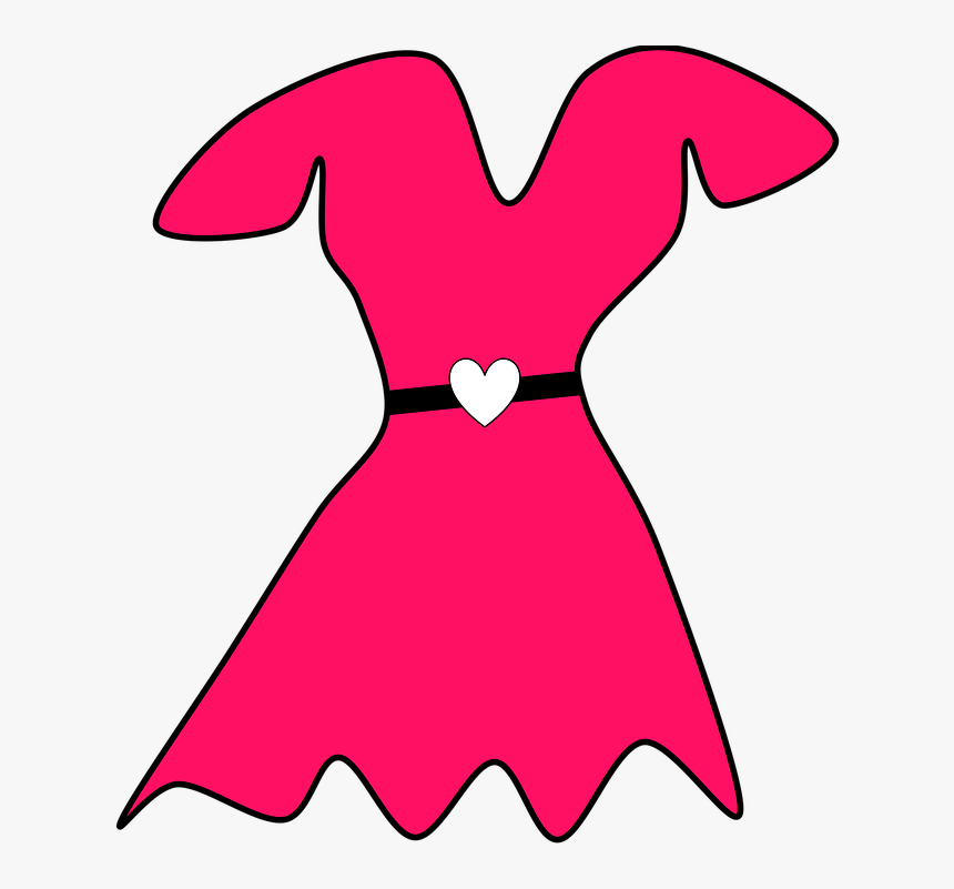 Dress, Girl, Pink, Party, Clothes, Skirt - Girl Clothes Cartoon Png, Transparent Png, Free Download