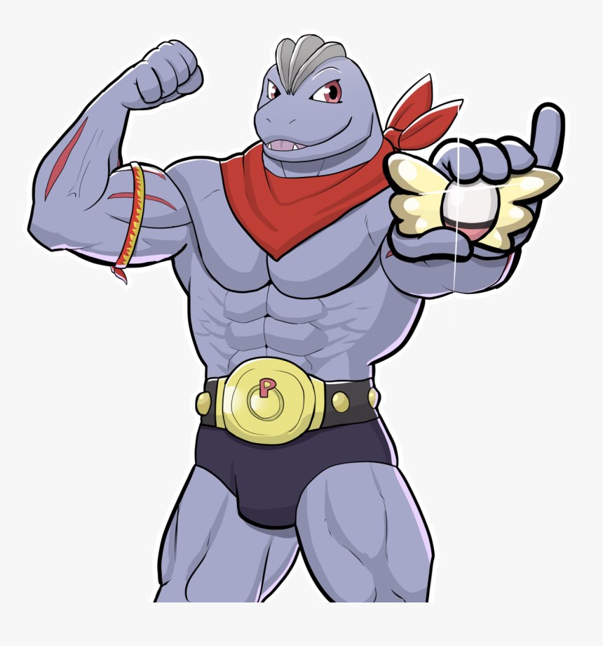 For @pkmngorikie Hes A Big Strong Machoke Who Will - Machoke Nsfw, HD Png Download, Free Download