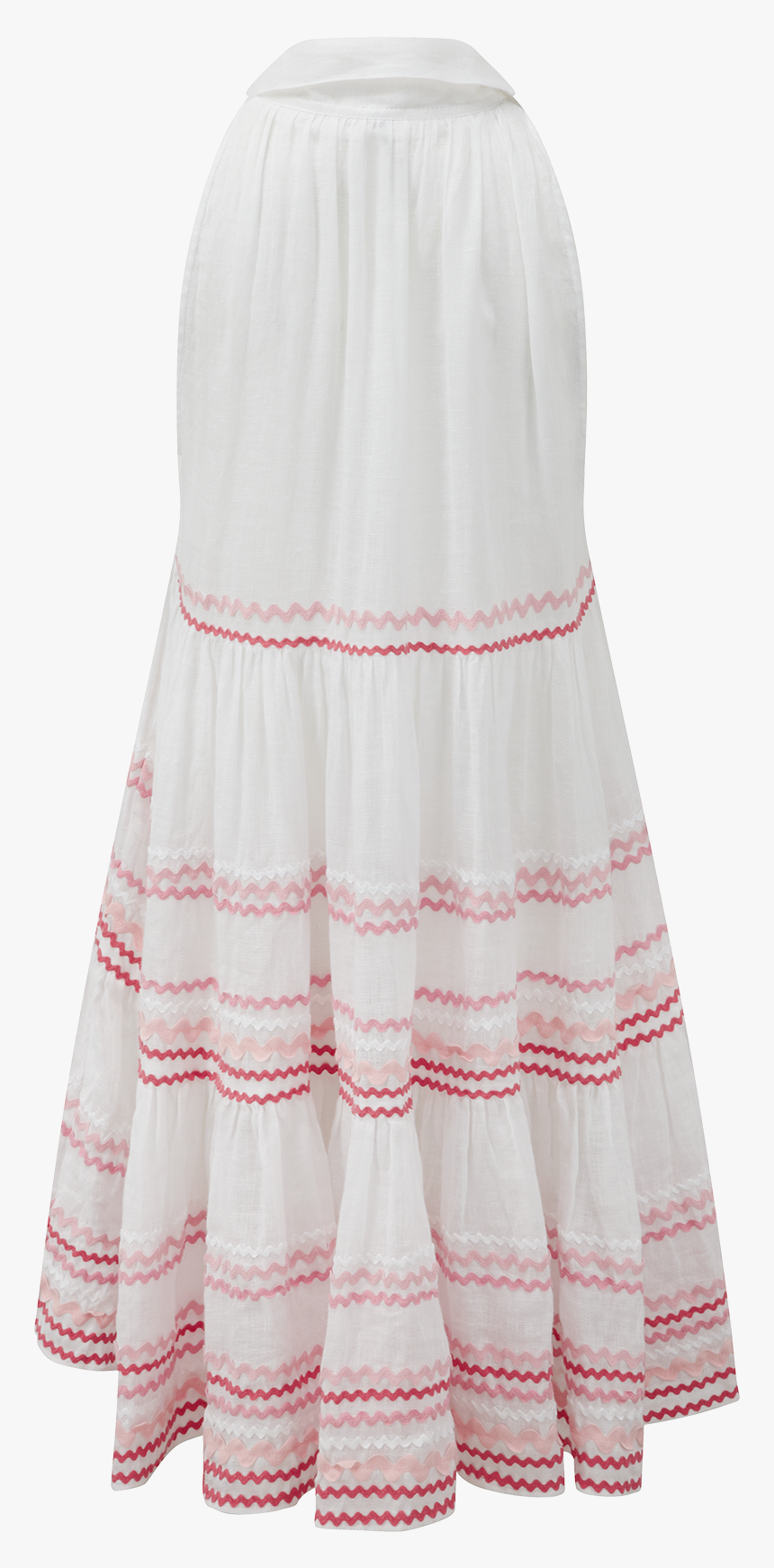 Ric Rac Baby Doll Pink And White Linen Dress - A-line, HD Png Download, Free Download