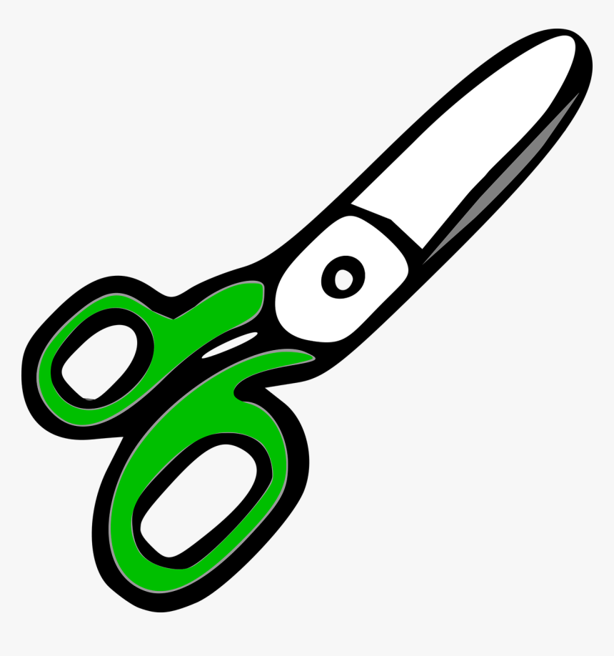 Scissors Green Cut Free Photo - Green Scissors Clipart, HD Png Download, Free Download