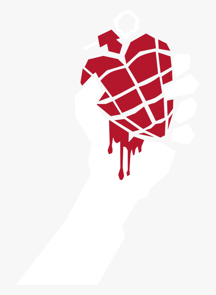 Arm Holding Heart - Green Day Heart Grenade Png, Transparent Png, Free Download