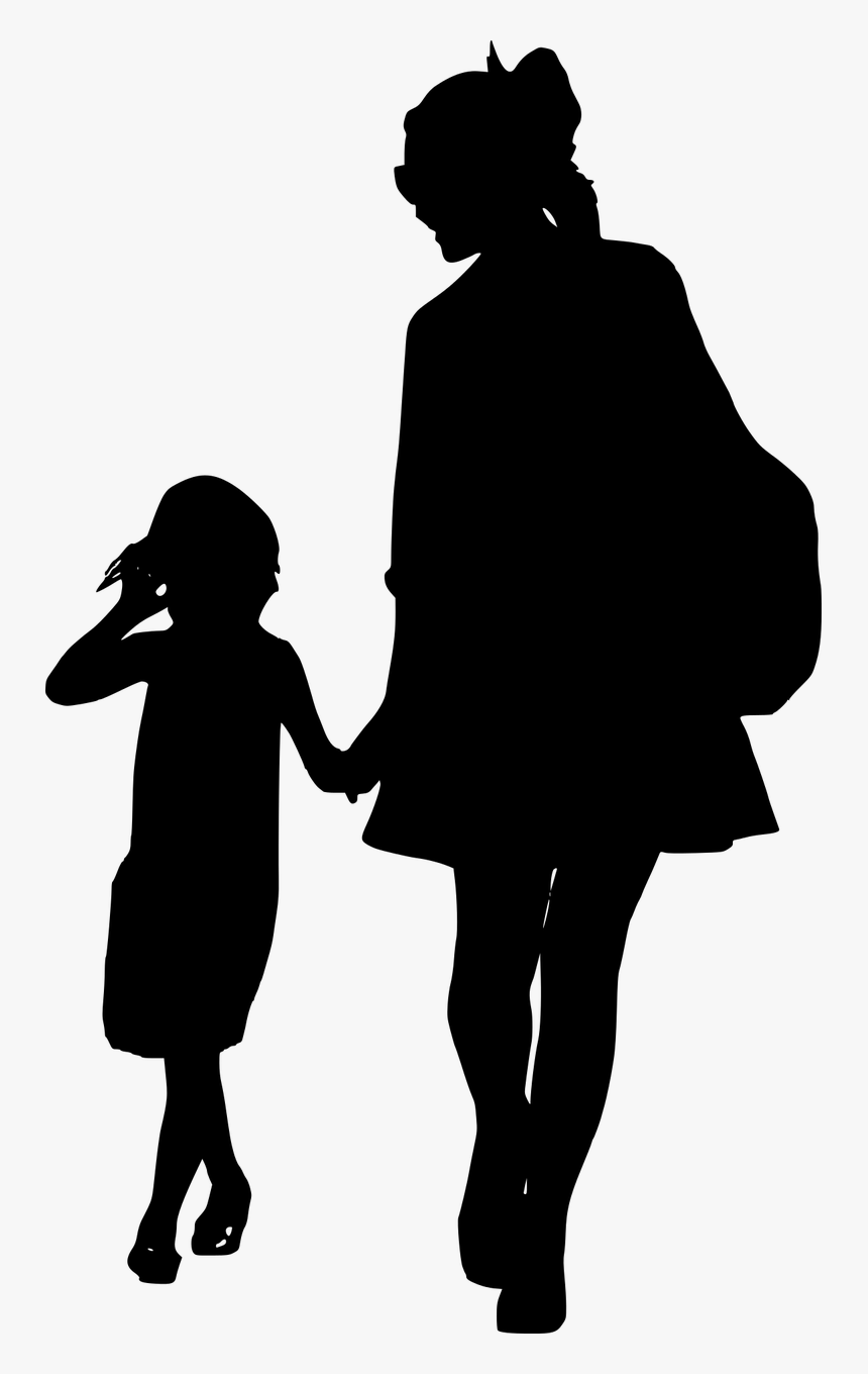 Silhouette, Mother, Daughter, Together, Walking, Family - Walking People Silhouette Png, Transparent Png, Free Download