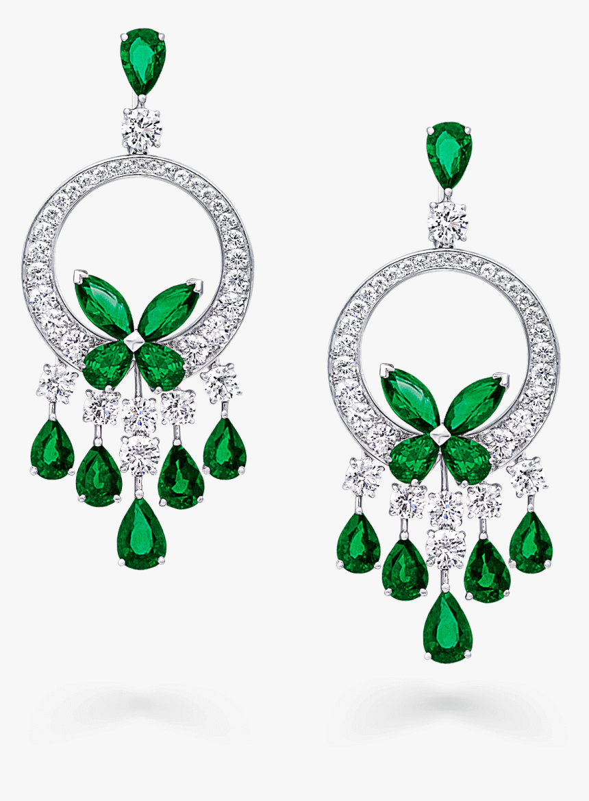 Classic Graff Emerald And Diamond Butterfly Chandelier - Graff Diamonds Classic Butterfly, HD Png Download, Free Download