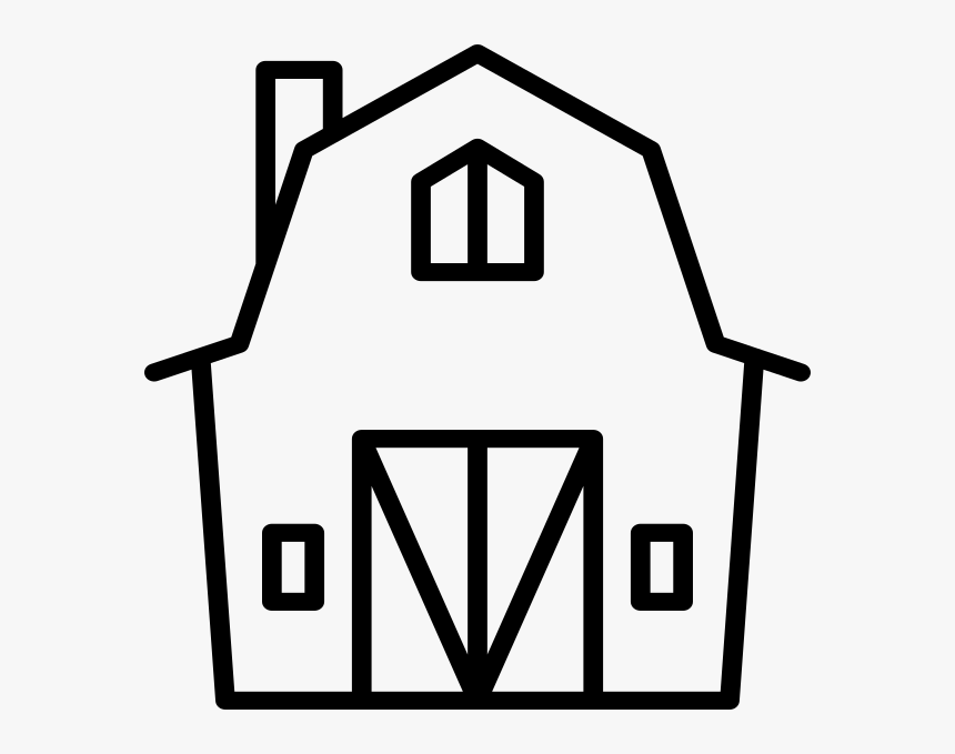 Barn Silhouette Line Art, HD Png Download, Free Download