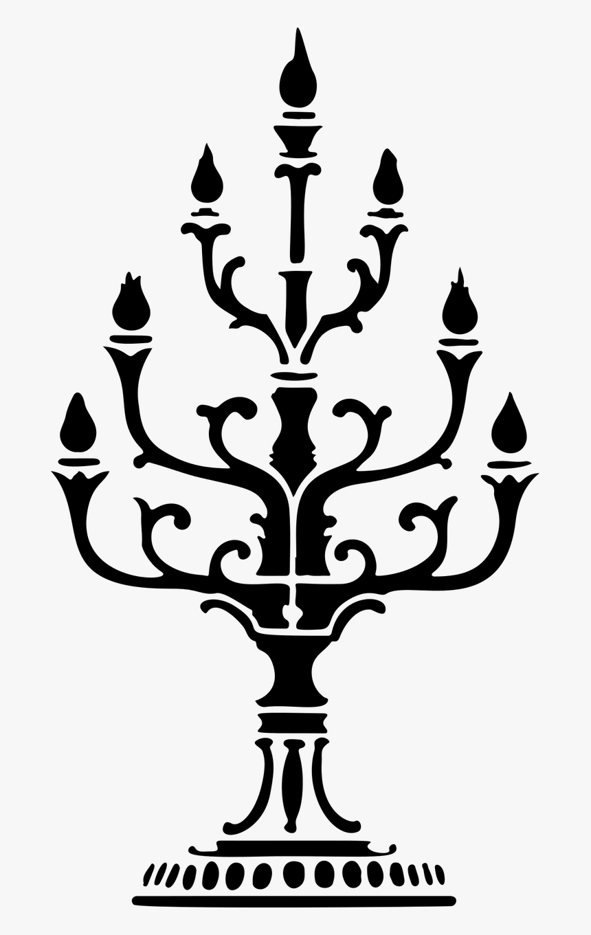 Candelabra Candle Holder Light Free Photo - Candle Holder Black And White, HD Png Download, Free Download