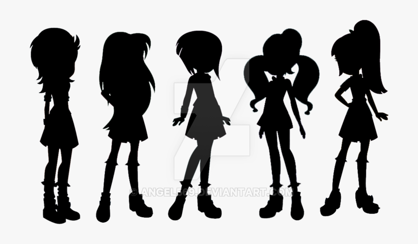 Crystal Prep Girls Silhouette By Angel569 - Girls Holding Hands Silhouettes Transparent, HD Png Download, Free Download