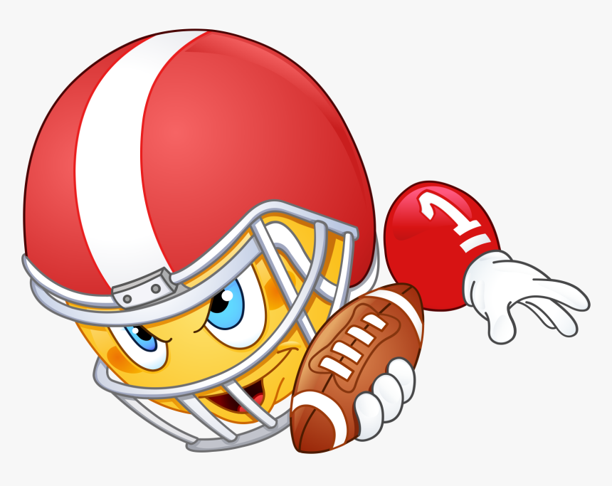 Football Player Emoji 50 Decal - Football Smiley, HD Png Download, Free Download