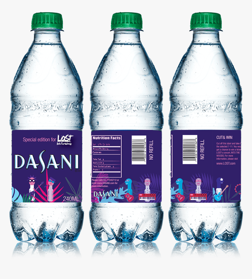 This Bottle Water With The Band Design Only Can Be - Dasani Large Water Bottle, HD Png Download, Free Download