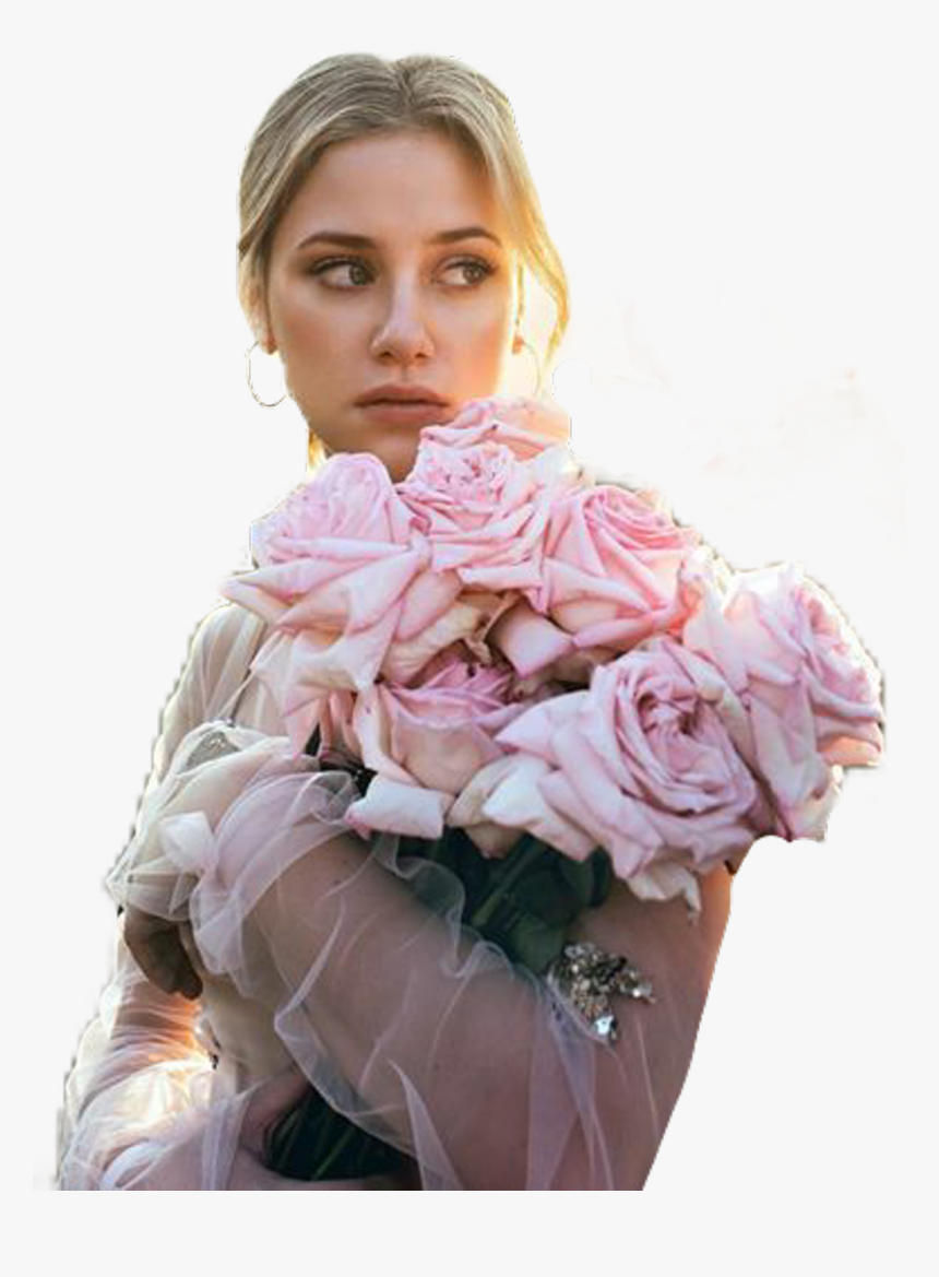 #lili #lilireinhart #beronica #bughead #riverdale #bety - Lili Reinhart With Roses, HD Png Download, Free Download