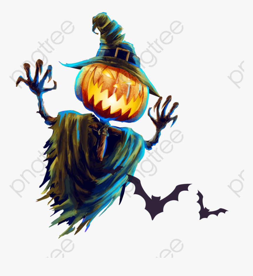 Scarecrow Halloween Png Clipart , Png Download - Png Halloween Scarecrow, Transparent Png, Free Download