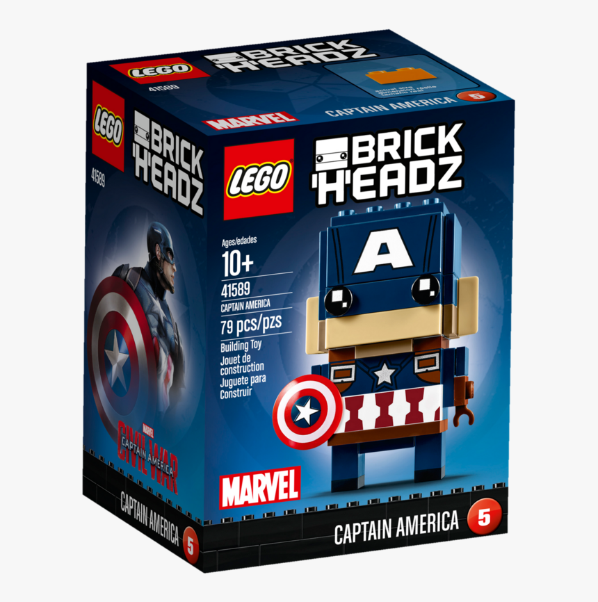 Brickheadz Captain America, Hd Png Download , Png Download - Captain America Brickheadz, Transparent Png, Free Download