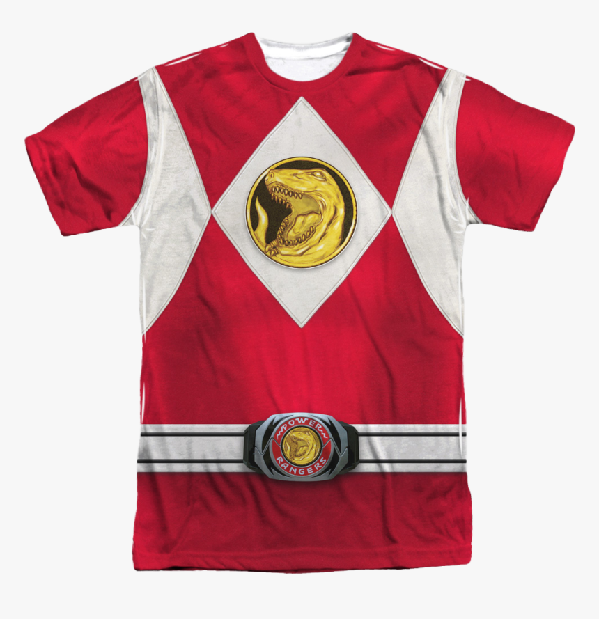 Red Ranger Sublimation Costume Shirt - Blue Power Rangers Shirt, HD Png Download, Free Download