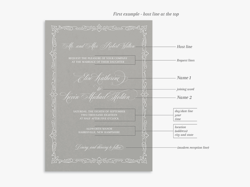 Formal Wedding Invitation Wording, HD Png Download, Free Download