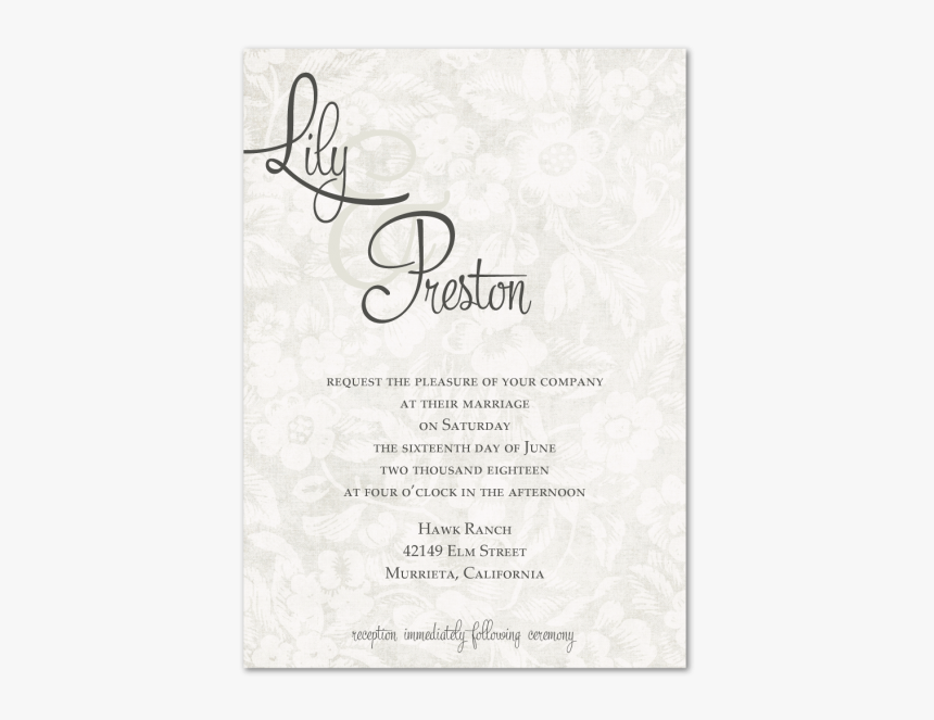 Vintage White Paper Wedding Invitations, HD Png Download, Free Download