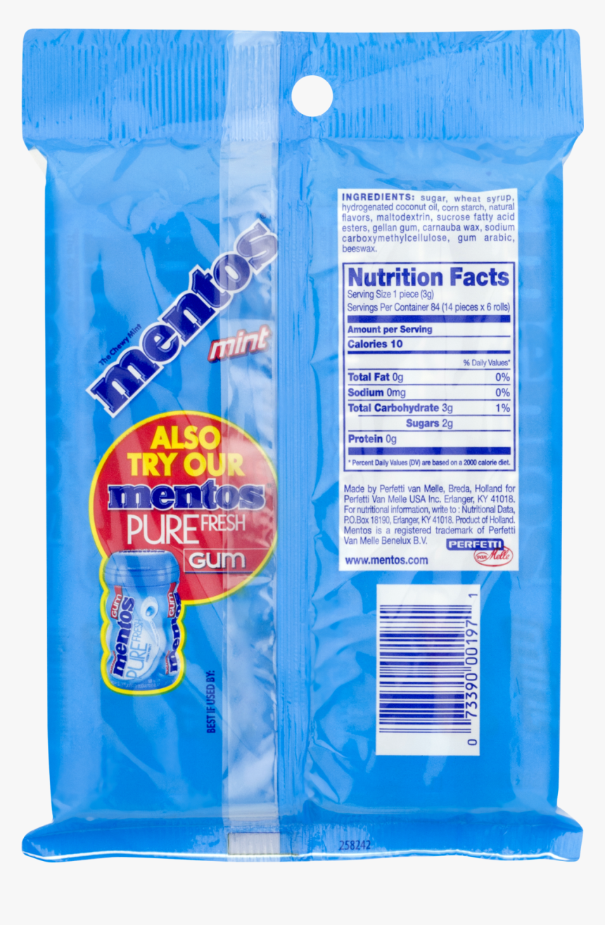Mentos Nutrition Facts, HD Png Download, Free Download