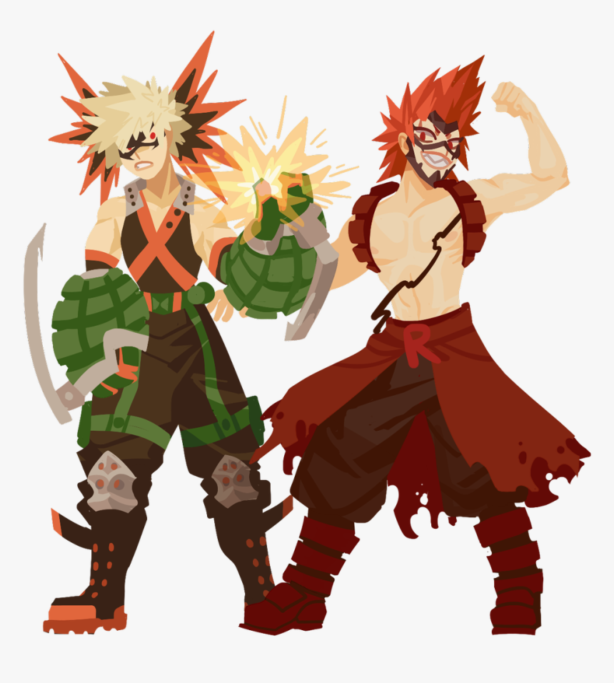 Kirishima And Bakugou Hero Costumes, HD Png Download - kindpng