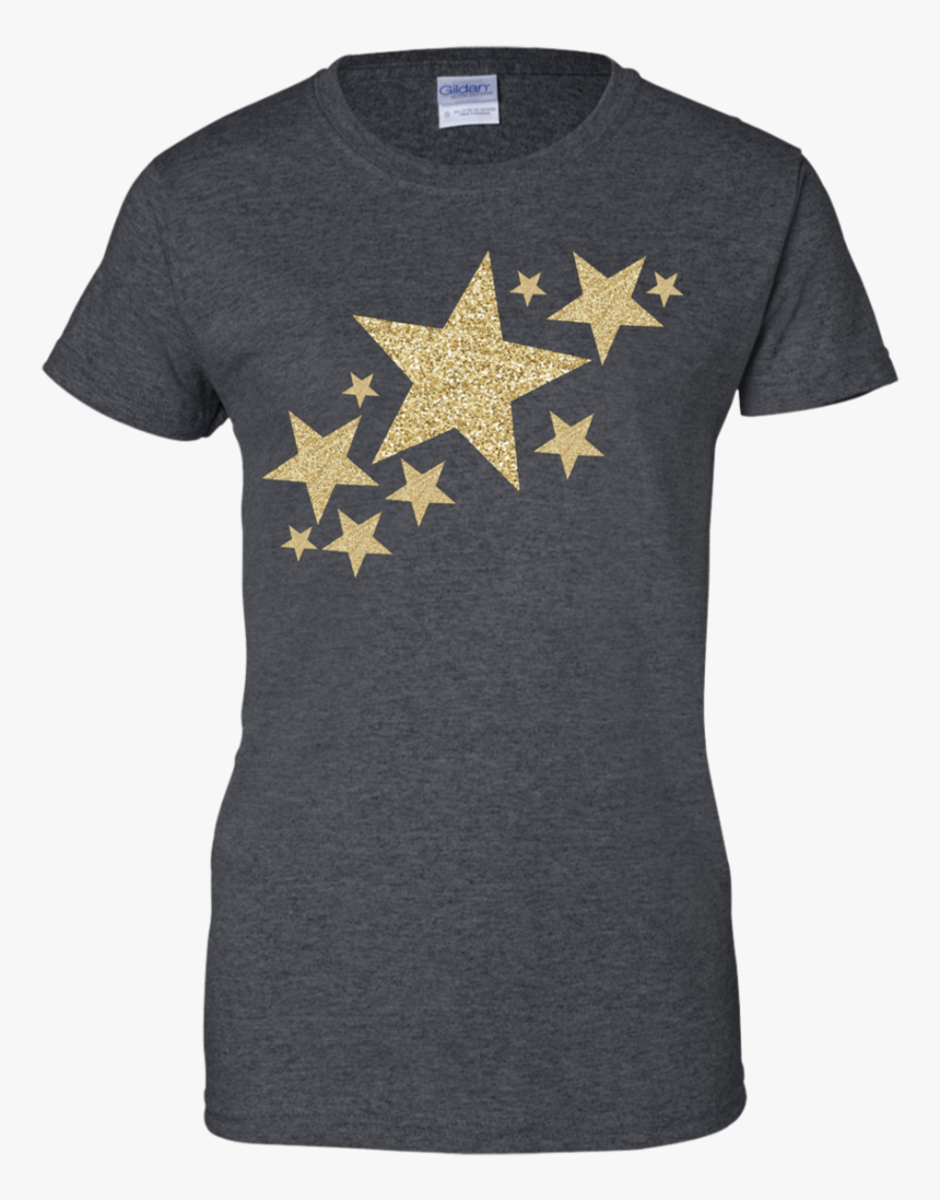 Gold Glitter Stars Streak Apparel - Gildan Ultra Cotton T Shirt Dark Heather, HD Png Download, Free Download
